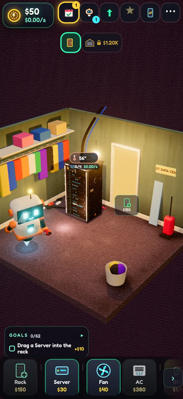 Rackstar screenshot: closet
