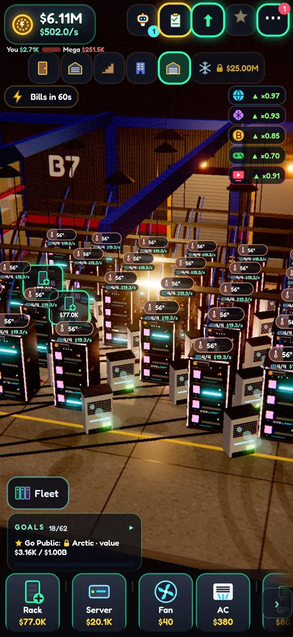 Rackstar screenshot: warehouse