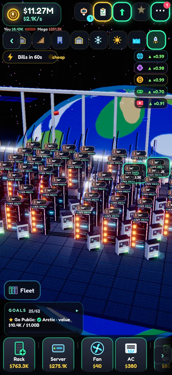 Rackstar screenshot: orbit